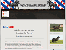 Tablet Screenshot of friesiansforsale.eu